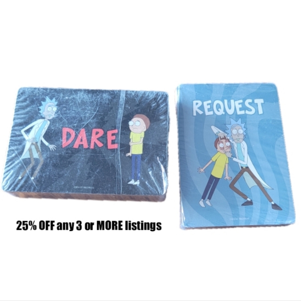 Rick and Morty Card Game Request and Dare Adult TV Show Playing Party Fun